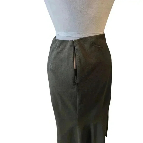 Lauren Ralph Lauren Dark Green Wool Blend Lined Pencil Skirt Size 6 - Picture 6 of 7